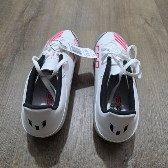 Adidas F50 Messi Club FG/MG Soccer Cleats White Pink Men’s 9.5 Women’s 10.5 JP74